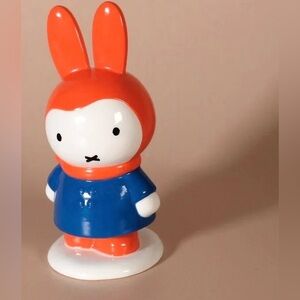 MIFFY Orange and Blue Ceramic Winter Figurine NWT✨